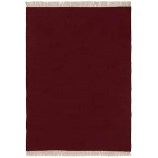 benuta Pop Wollteppich Liv Dunkelrot 120x170 cm , Textil , Rechteckig , 120x170 cm , Gots , pflegeleicht , Teppiche und Böden, Teppiche, Schafwollteppiche