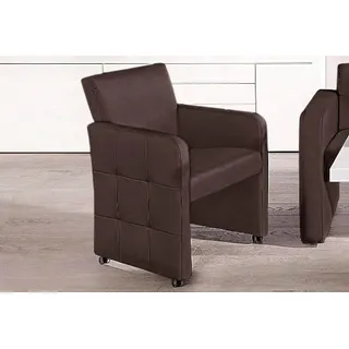 exxpo - sofa fashion Armlehnstuhl Kunstleder braun