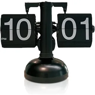 HERCHR Flip-Schreibtischuhr, Retro-Flip-Uhr, Digital-Flip-Down-Uhr, mechanische Flip-Uhr, Tischuhr Retro-Minimalist-Einfuß-mechanische Auto-Flip-Uhr, Batteriebetriebene Digitale Flip-Down-Uhr
