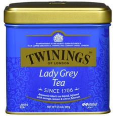 Twinings Lady Grey Tee Dose 100g, Reichhaltige Mischung chinesischer Teesorten mit Orangen- und Zitronenschale, vollendet mit Bergamotte-Aroma. Tea 6er Pack (6 x 100 g)