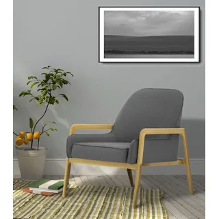 Home affaire Sessel »Braga« wahlweise mit Gestell aus Eiche in dunkel oder Buchenholz in hell, grau