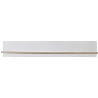 Forte Elara Wandregal 160 x 25,6 x 21,9 cm Weiß/Bianco Eiche