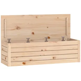 vidaXL Truhe 109/36,5/33 Cm Massivholz Kiefer , Braun , Holz , Rechteckig , 109x33x36.5 cm , Esszimmer, Bänke, Sitzbänke