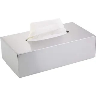 Testrut Axentia Taschentuchbox mit Wandmontage Set 8-teiliger aus Edelstahl in der Farbe Silber, Größe: 26x74x8,5 cm, 116941