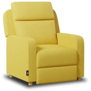 Nalui – Sessel Wohnzimmer, Fernsehsessel (77 x 87 x 98 cm) mit Verstellbarer Beinablage, Manueller Drucköffnung und Verstärkter Struktur. Relaxsessel mit Liegefunktion 160° | Gelb