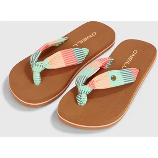 Zehentrenner O'NEILL "DITSY SUN SANDALS", Mädchen, Gr. 34, stipple stripe, Synthetik, Schuhe Zehentrenner