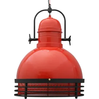 Pendelleuchte Hängelampe Vintage Ø40 cm E27 Rot Metall Lampe - Rot