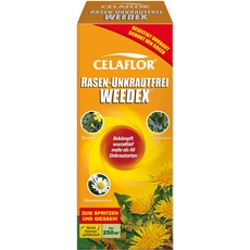 Celaflor Rasen-Unkrautfrei Weedex, Unkrautvernichter gegen schwer bekämpfbare Unkräutern im Rasen, 250ml Konzentrat