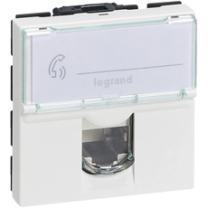 Legrand 99627 RJ 45 Multimedia Mosaic Kategorie6 STP TV, Telefon, Informatik, 2 Module, weiß 99627