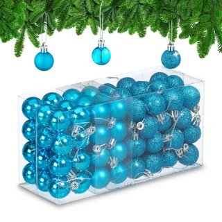 Relaxdays Relaxdays, Christbaumschmuck, 96-tlg. Weihnachtskugeln-Set (96 -teilig)