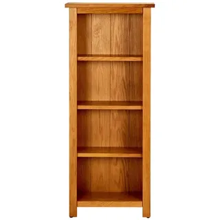 vidaXL Bücherregal 4 Fächer 45x22x110 cm Massivholz Eiche