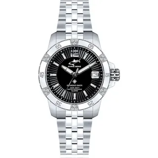 Chris Benz - Taucheruhr-Armbanduhr - Diamond DIVER Black Haven - CB-DD200-S-MBJ