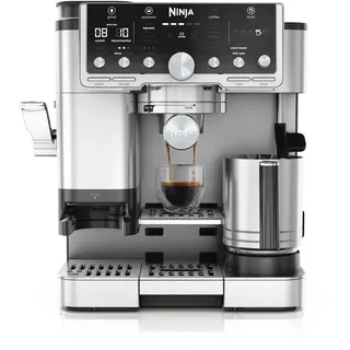 Ninja Luxe Café Pro ES701EU silber mit Milchaufschäumer und Mahlwerk