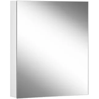 Schneider EASY Spiegelschrank, ohne Beleuchtung, eine Tür, Bandung wechselbar, 495x120x700mm, 177.051.01.02, Ausführung: CH-Norm/Steckdose links unten an Seitenwand