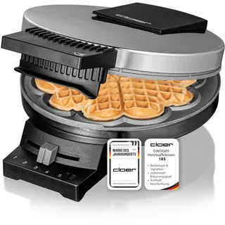 Cloer 185 Waffeleisen Silber