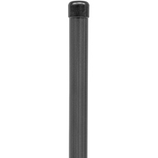 Alberts 617516 Zaunpfosten für Fix-Clip pro | für die Befestigung mit Einschlag-Bodenhülsen | zinkphosphatiert, anthrazit-metallic kunststoffbeschichtet | Länge 1225 mm | Schellen-Ø 34 mm