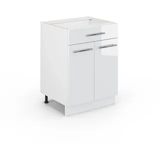 Vicco Schubladenschrank Fame-Line 60 x 82 x 51,6 cm Weiß Hochglanz