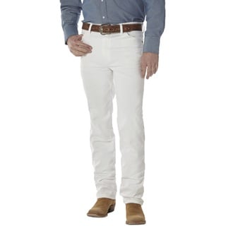 Wrangler Herren Slim Fit Cowboy-Schnitt Jeans, Weiss/Opulenter Garten, 30W / 30L