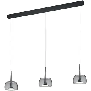 Helestra Led-Hängeleuchte , Schwarzchrom , Metall, Kunststoff, Glas , 7x200x110 cm , Lampen & Leuchten, Innenbeleuchtung, Hängeleuchten, Pendelleuchten
