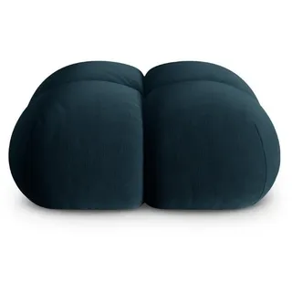 Cosmopolitan Design Pouf Loretto aus Samt petrol , Petrol , Textil , 90x40x90 cm , Wohnzimmer, Sessel, Hocker & Hockerbänke, Poufs