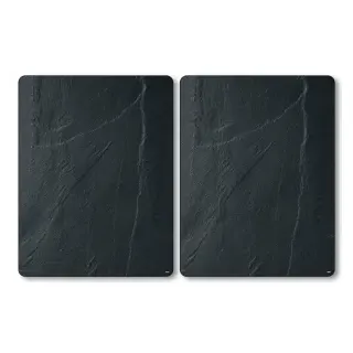 Kesper XL Herdabdeckplatte, Sicherheitsglas, Hochwertige Glasplatten zum Abdecken von hochwertigen Arbeitsflächen, Packung = 2 Stück, schiefer
