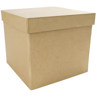 Décopatch Box quadratisch Pappmaché 16 x 16 x 14 cm