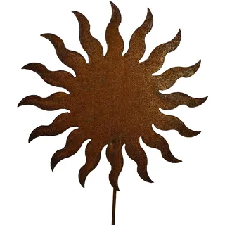 Vosteen Gartenstecker Dekostecker Edelrost - Gartendeko Rost - Motiv Sonne