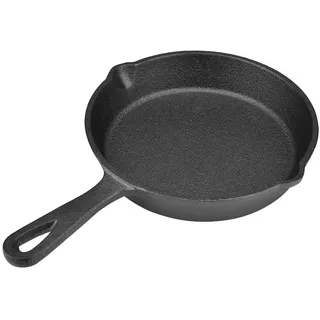 Vorgewürzte Gusseisen-Bratpfanne 16cm – Unbeschichtete Pfanne für Induktionsherd, Gasherd, Keramikherd, Elektroherd und offene Flamme