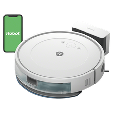 iRobot Roomba Combo Y011240 Essential Saug- und Wischroboter, 4-Stufen-Reinigungssystem, Kompatibilität mit Sprachassistenten (Weiß, Laufzeit: bis zu 120min.)
