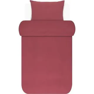 Marc O'Polo Bettwäsche-Garnitur Kuva Duvet Größe 155x220 + 80x80 cm Farbe Soft Red - Rot