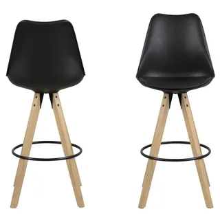Actona Dima Barhocker Rubberwood/Leder look