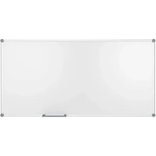 MAUL Whiteboard 100x200 weiß MAULpro kratzfest magnetisch mit Alurahmen | glatte Schreibfläche, schnell trocken abwischbar, Zubehör stets griffbereit, sicherer Halt an der Wand, graue Eckkappen