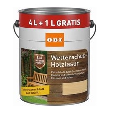 OBI Wetterschutz-Holzlasur 2 in 1 Farblos 5 l