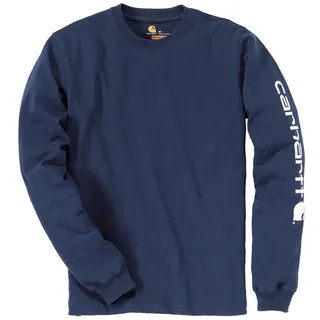 T-Shirt CARHARTT "Long Sleeve", Herren, Gr. XL, blau (navy), Obermaterial: 100% Baumwolle CO., Shirts T-Shirt