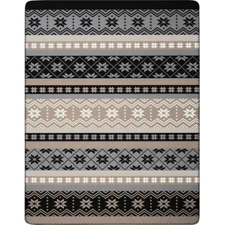 Biederlack Kuscheldecke Winter Braid 150 x 200 cm Mischgewebe Grau