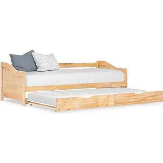 vidaXL Ausziehsofa Bettgestell Kiefernholz 90×200 cm - Braun