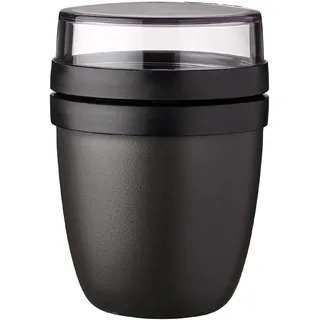 Mepal - Lunchpot Ellipse - Nordic Black – 500 ml praktischer Müslibecher, Joghurtbecher, To go Becher – Geeignet für Tiefkühler, Mikrowelle und Spülmaschine, 700 ml