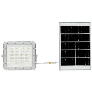 V-Tac VT-40W 7839 LED-Flutlichtstrahler, Solarmodul 6W Kaltweiß Weiß