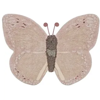 Lorena Canals Waschbarer Teppich für Schlafzimmer, Schmetterling, handgefertigt, 90 x 120 cm