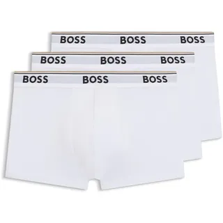 Boss Boxershorts unifarben Weiß M 3er Pack
