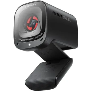 ankerwork Anker PowerConf C200 2K USB-Webcam, Webcam für Laptops, Mikrofone mit Geräuschunterdrückung und K.I, Stereo-Mikrofone, Regulierbarer Sichtwinkel, Lichtkorrektur, Integrierte Kameraabdeckung
