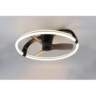Trio Stockholm 132 cm Deckenventilator Schwarz matt