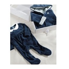 M&S Collection Coffret cadeau 2pièces avec dors-bien et veste (jusqu'au 6mois) - Light Blue, Light Blue - 0-3 M