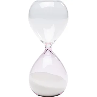 Kare Design Sanduhr Timer, Klar, Uhr, Timer, Glaskörper, gefärbter Glassand, Mundgeblasen, Laufzeit 15 min, 17x7x7cm (H/B/T)