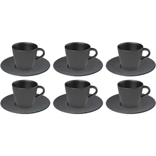 Villeroy & Boch Tasse »Kaffee Set Manufacture Rock 150 ml 6er Set schwarz«, schwarz