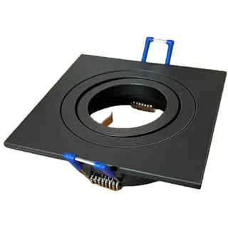 Glowster Quadratischer Schwenkreifen mit 2 schwarzen Ringen: Modernes und funktionales Design wertet Ihre Räume auf. Ideal für elegante und moderne Beleuchtungsprojekte, perfekt für jedes Ambiente.