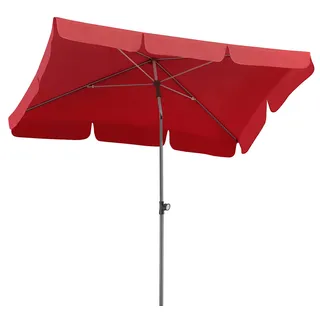 Schneider Sonnenschirm Locarno, rot, 180 x 120 cm rechteckig, Gestell Stahl, Bespannung Polyester, 2.3 kg