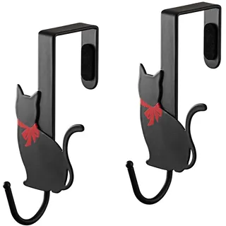 YAMAZAKI home CAT Over-The-Door Hook Set of 2, Black