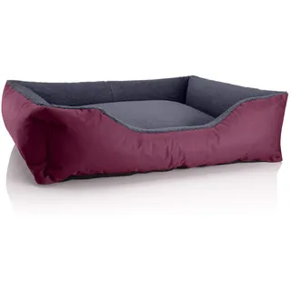 BedDog Hundekissen Teddy 100 x 85 cm bordeaux-grau