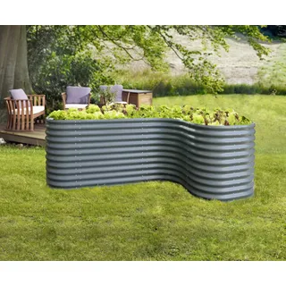 Vitavia Curve Erweiterung für Hochbeet Terra 80 x 80 x 86 cm Grau